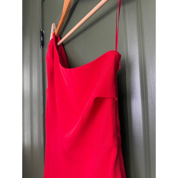 NWT Tuckernuck x India Hicks Scarlet Carmen Midi One Shoulder Dress Event Red XS - Picture 4 of 8